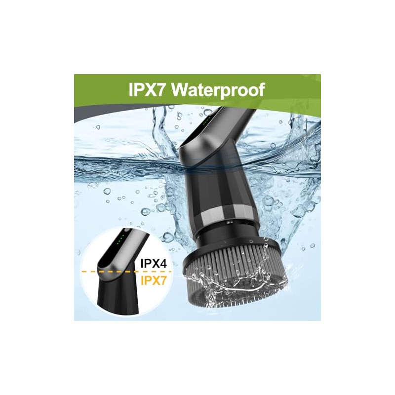 WKY-Electric Spin Scrubber - Upgraded 12-in-1 IPX7 Waterproof Shower Scrubber,