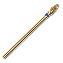 C & I Mini Cone Nail Drill Bit for Electric Nail Drill Machine of Nail Art (Grit Middle, Gold)