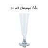 24 Clear Plastic Champagne Flutes/Glasses 140ml