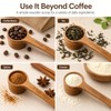 4 Pcs Coffee Acacia Wooden Scoop for Canisters Jars,15ml 1