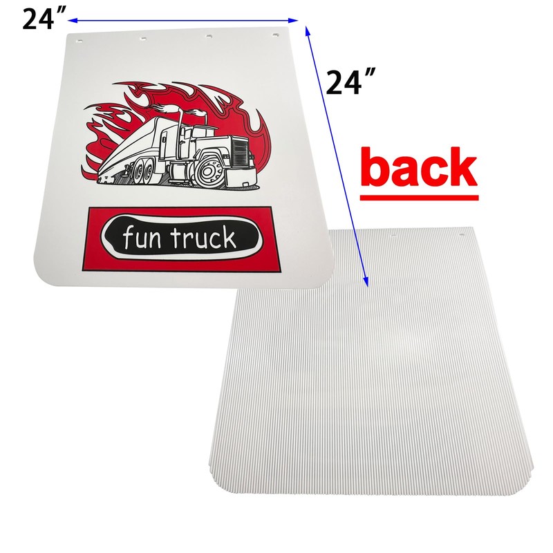 BST BSSP Pair White Straight Heavy Duty Polymer Splash Guard
