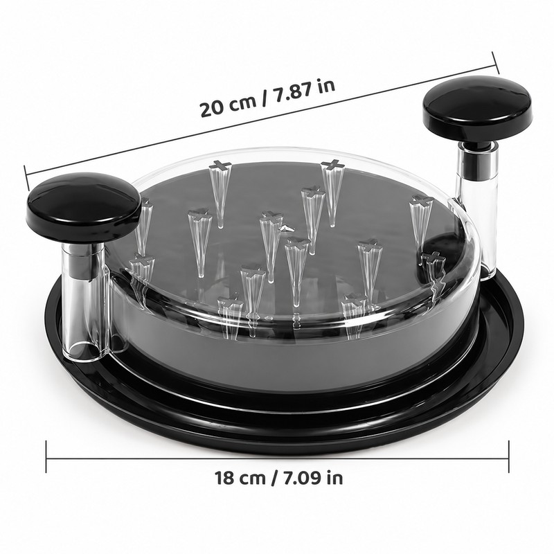 Manual Chicken Shredder Tool for Cooked Meat – Clear-Lid Rotating