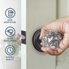 Bwintech 1 Pair Solid Crystal Black Door Knobs, 65mm Palace