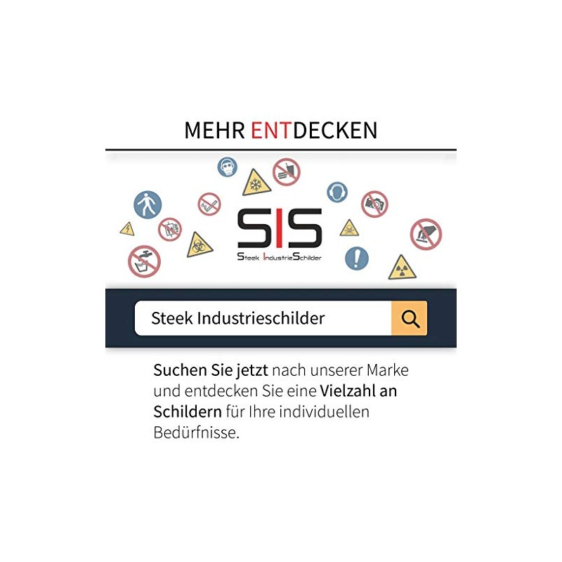 Use skin protection agents sticker diameter 20 cm (weatherproof)