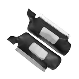 Pair Sun Visor Cover Fit for Ford Mustang 1994-2004, Driver & Passenger Side Black Microfiber Leather Sun Visor Cover Replacement