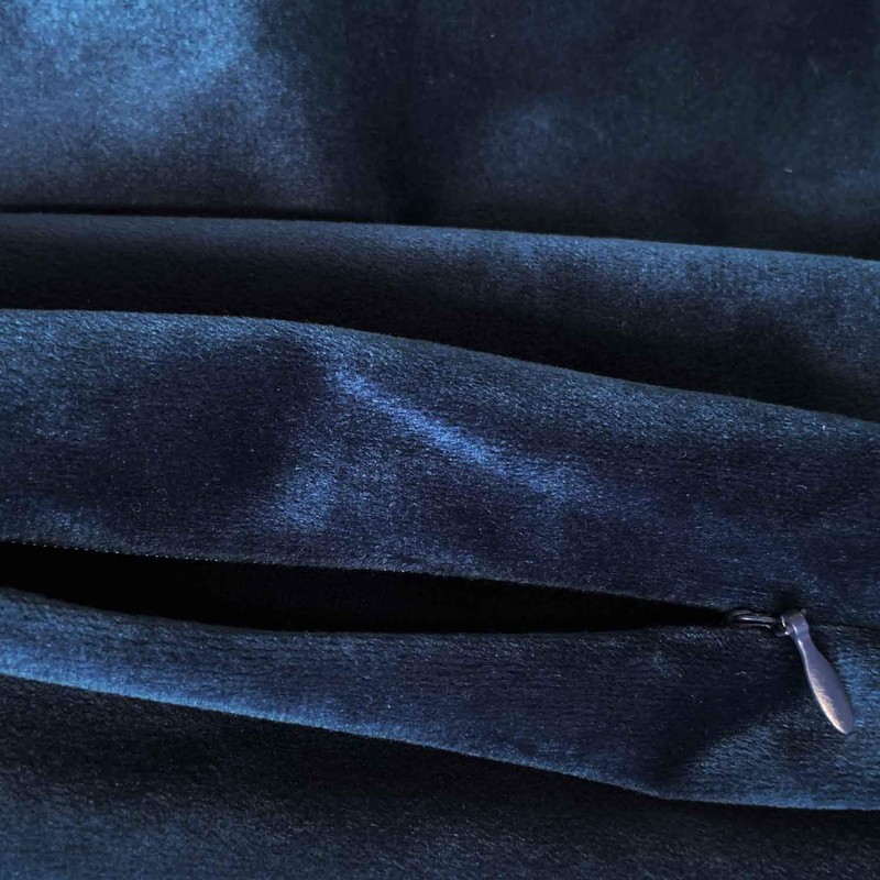 Set of 2 Luxton Velvet Square Cushion Covers Indigo Blue,