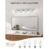 VOLISUN Crystal Vanity Lights - 4 Light Modern Stainless Steel