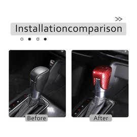 PIUGILH ABS Carbon Fiber Gear Shift Knob Cover Trim Decoration Compatible with Honda Civic 2022 or Accord 2018 2019 2020 2021 2022