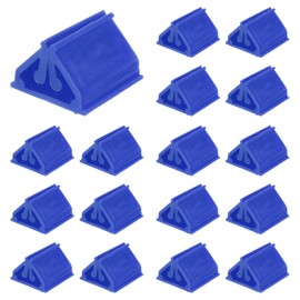 MECCANIXITY 24 Pcs Game Card Stands Paper Board Business Cards Display Holders Plastic 0.75 Inch Blue Miniature for Table Number Tags Board Game Menus Labels