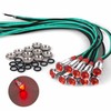 DMWD 10Pcs 6mm (1/4") 110V-220V Metal LED Indicator Light 20mA
