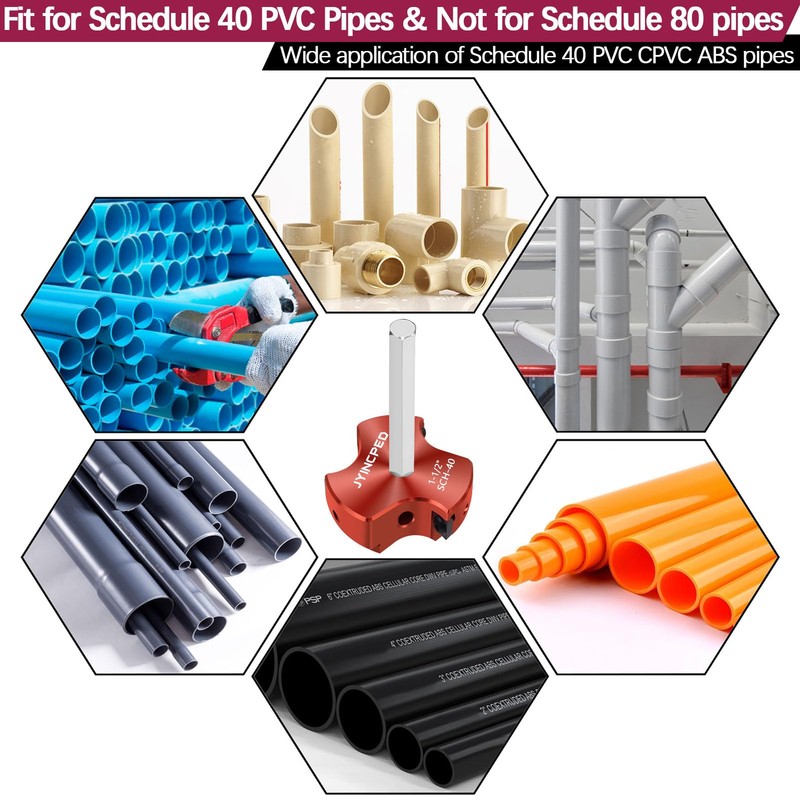 JYINCPED 1-1/2 Inch PVC Pipe Reamer,PVC Fitting Saver Socket Saver