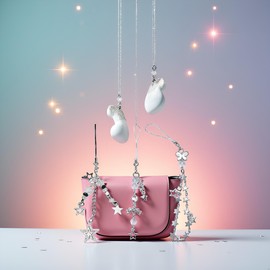 WsjiaboFux Pack of 3 Star Phone Charm Keychain Bag Accessory Star Phone Strap Jewelry Alloy Material For Fashion Lover Y2k Chain Cell and Accessories Décor