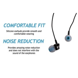 Xcessor (S/M/L 6 Paar (12 Stück) Silikon-Ersatz-Ohrhörer S/M/L Größe Ohrhörer Ersatz-Ohrstöpsel für beliebte In-Ear-Kopfhörer. Weiß/Blau