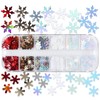 12 Grids Snowflake Nail Glitter Sequins 3D Snowflake Nail Art