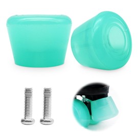 zhongko 2 Pcs Roller Skates Brake Stopper, Quad Skate Toe Stops Rubber Compound Roller for Roller Skate Accessories Replacement(Green)