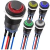 MKBKLLJY Pack of 5 12 mm LED Push Button Switch