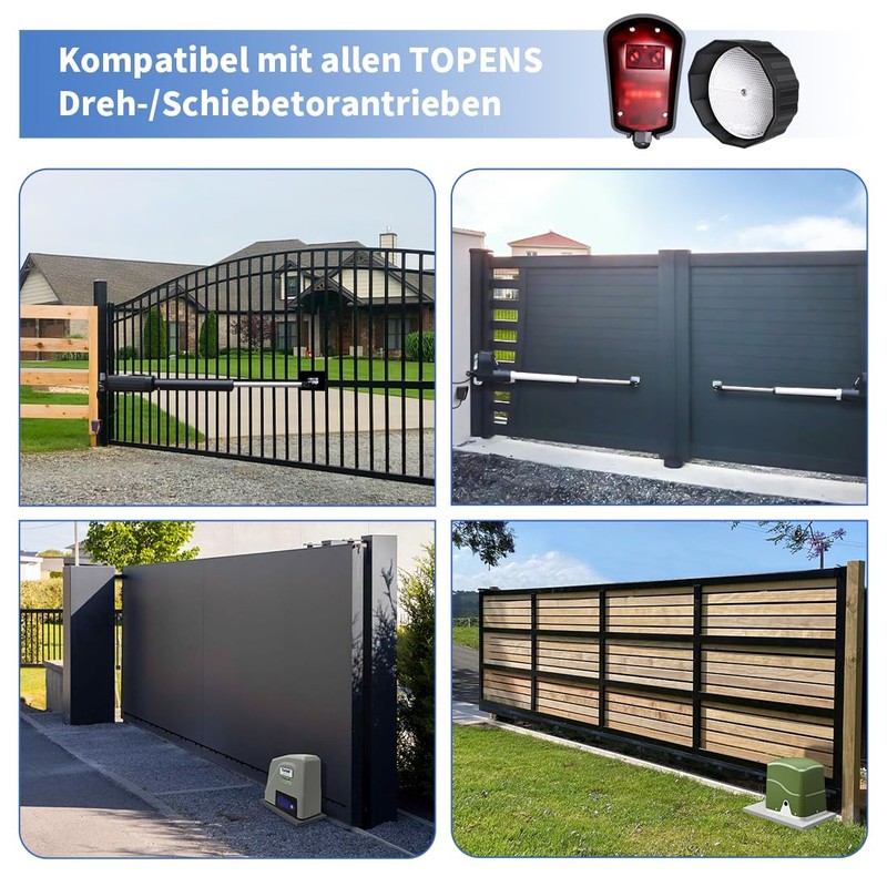 TOPENS TRF3 Reflective Light Barrier, Infrared Sensor System, Driveway Sensor,