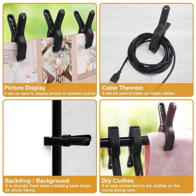 Coideal Plastic Nylon Spring Clamps - 8 Pcs Upgraded Strong