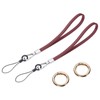 sourcing map 2 Pcs Smooth Leather Wristlet Strap, Prevent Drop