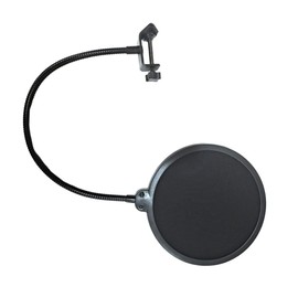 Kisangel Double Layer Mic Windscreen for Broadcasting Clamp Microphone Cover Flexible Gooseneck Pop Filter for Recording Compatible with Mic Stands