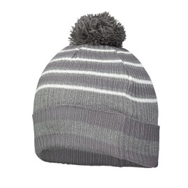 Holloway Spirit Pom Beanie, Graphite/Heather Grey/White