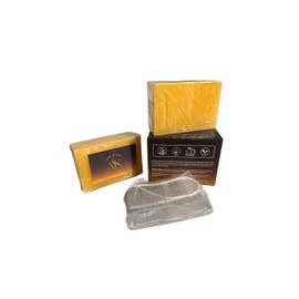 ASK MAGIC original Japanese complex soap Barwith kojic acid, turmeric, collagen, vitamins E and C, with Mesh Net, and 2 bar of 100g .Premium Face and Body Cleanser, for dark spot correction.