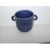 Unbranded Ceramic Planter Pot Blue Glazed With Handles