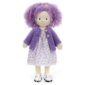 BlissfulPixie Handmade Waldorf Doll- Fruzie 12", Soft Girl Rag Doll with Cute Stuffed Plush, Ideal First Doll for Babies & Toddlers