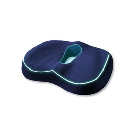 Cojín para Coxis y Ciática Espuma Viscoelástica Mejorar Postura y Reducir Dolores de Espalda.Cojín Silla Gamer o de Oficina.Cojín Ortopédico con Base 