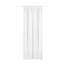 Jemidi Curtain with Ruffle Tape, Universal Tape, 140 x 250 cm, Decorative Curtain Tape