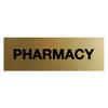 Signs ByLITA - Señal de farmacia básica, Oro cepillado, Medium