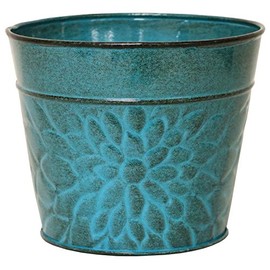 Robert Allen MPT02011 Laurel Series Planter Flower Pots, 8", Lagoon