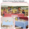 2pcs Light Blue and White Checkered Disposable Tablecloth Table Covers,137
