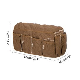 uxcell Sofa Armrest Organizer Non-Slip Armchair Caddy Waterproof Couch Remote Holder Organizers with 14 Pockets for TV Remote Control Cell Phone Magazines Sofa Organization, Coffee