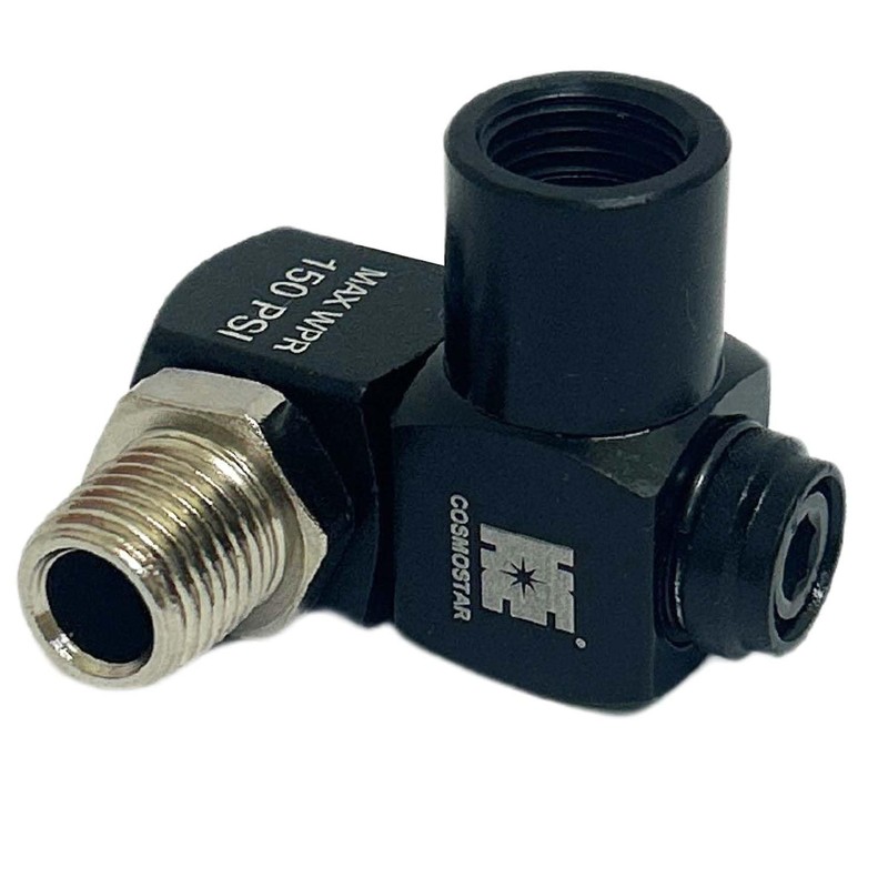 Cosmostar Universal 1/4" NPT 360 Degree Swivel Air Hose Connector