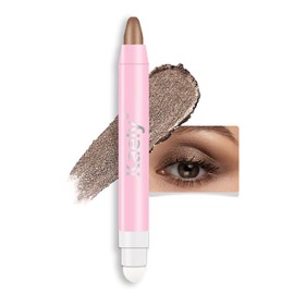HHLTOH Kaely Cocoa Shimmer Cream Eye Shadow Brightener Sticks for Eyes Waterproof Pigmented, Double Ended Cream Eyeshadow Stick Pencil Pen with Applicator, Eye Shadow Palette Highlighter Makeup