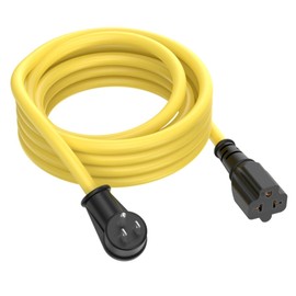 15-Ft 12AWG 90-Degree 15Amp to 20Amp Extension-Cable,Right-Angle 15 Amp Household Plug to 20-Amp Extension Cord,Nema 5-15P to 5-20R,5-15P to 6-15R/20R,15A 125V to 20A Angled AC Power Extension-Cord