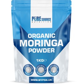 Organic Moringa Leaf Powder Gluten Free Natural and Pure Leaves Picked from The Moringa Oleifera Plant - Superleaf Superfood Powder by Pure Source Nutrition (1kg)