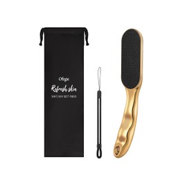 Beyond The Cream Veins Grain Foot File, Nano Glass Foot File, Hard Skin Callus Remover, Professional Pedicure Tool, Anti-Slip Handle Rope & Storage Bag, Ideal Gift for Beauty & Fitness Lovers, Golden