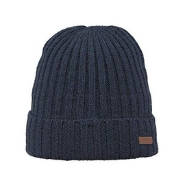 Barts Herren Haakon Turnup Baskenmütze, Blau (Navy 003H), One Size (Herstellergröße: Uni)