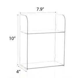 CLAY TONIC Claytonic 2 Tier Clear Acrylic Bathroom Organizer Shelf for Cosmetic Perfume Skincare Makeup Toy Spices Standing Tabletop Vanity Tray Shelf Multifunctional Sturdy Display (2 Tier)