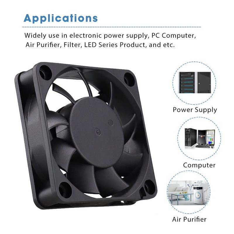 GDSTIME 5V USB Fan 60mm Mini Fan, 2 Pack 60mm