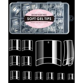 Puntas de Uñas Francesas Cuadradas Cortas, 120 Pzas Uñas Postizas Transparentes Puntas de Uñas Acrílicas de Media Cubierta Puntas de Extensión de Uñas