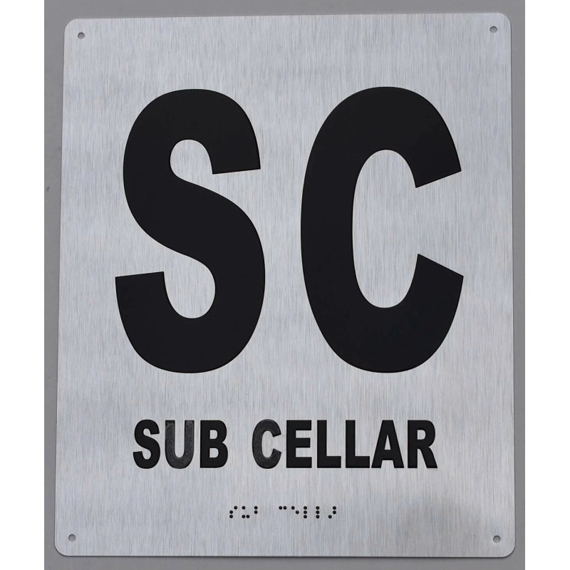 Buildingsigns.com SUB Cellar Sign Silver - ( Brush Silver 10X12)-REF24-1