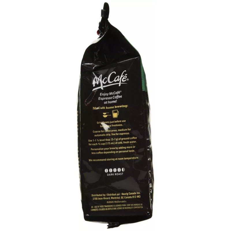 McCafe Espresso Whole Bean Coffee, 300g/10.6 oz., {Imported from Canada}
