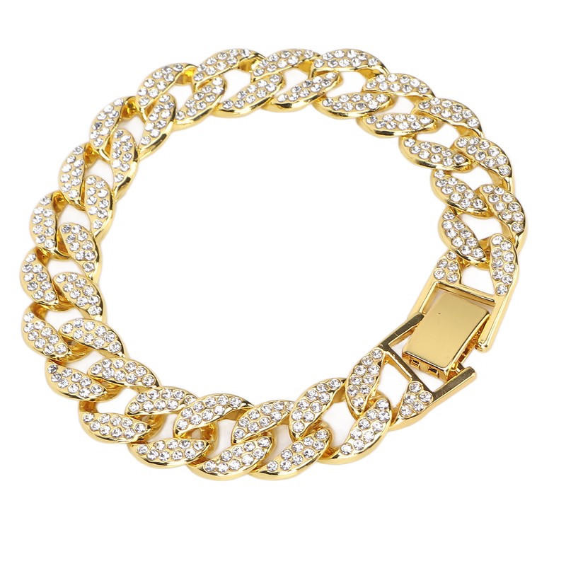 Cuban Bracelet Cuban Boutique Rhinestone Jewelry Hip Hop Couple Bracelet