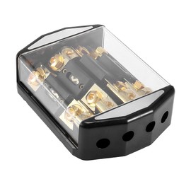 Car Stereo Audio Inline ANL Automotive Fuse Holder 4 Way with Fuse 1 x 0GA 4 x 4GA Distribution Block