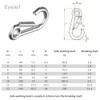 J Clarke Marine Pack of 2 - Carabiner snap hook