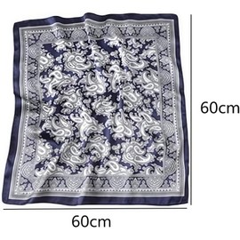Loopunk Pack of 6 Multicolor Paisley Pattern Square Silk Scarf for Women, Men, Kids & Pets, 60*60cm