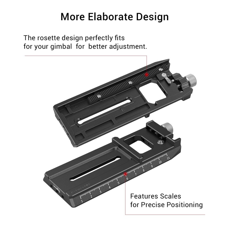 SMALLRIG RS2/RSC2/RS3/RS3 Pro/RS4/RS4 Pro Quick Release Plate with Arca-Swiss for
